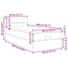 vidaXL Cadre de lit ottoman avec matelas rose 80x200 cm velours