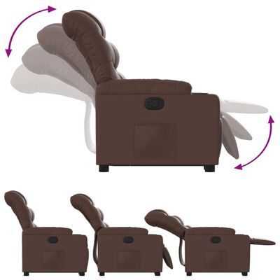 vidaXL Fauteuil inclinable marron similicuir