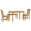vidaXL Ensemble de salle &agrave; manger 4 pc Beige Bois de ch&ecirc;ne massif
