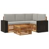 vidaXL Ensemble de canap&eacute;s d'ext&eacute;rieur 5 pcs Naturel et gris clair