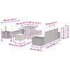 vidaXL Ensemble de canap&eacute; de jardin avec coussin 8 pcs Gris Poly rotin