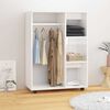 vidaXL Garde-robe Blanc brillant 80x40x110 cm Bois d&rsquo;ing&eacute;nierie