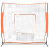 vidaXL Filet de baseball portable orange et noir 219x107x212 cm