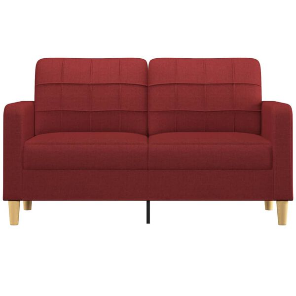 vidaXL Canap&eacute; &agrave; 2 places Rouge bordeaux 140 cm Tissu