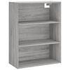 vidaXL Buffet haut Sonoma gris 69,5x34x180 cm Bois d'ing&eacute;nierie