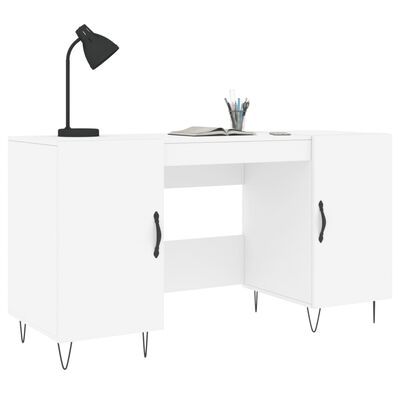 vidaXL Bureau blanc 140x50x75 cm bois d'ingénierie