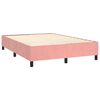 vidaXL Sommier &agrave; lattes de lit avec matelas Rose 140x200 cm Velours
