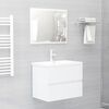 vidaXL Ensemble de meubles de salle de bain 2 pcs blanc brillant
