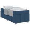 vidaXL Cadre de lit avec matelas Bleu 90 x 200 cm tissu