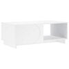 vidaXL Table basse Blanc 95 x 50,5 x 35 cm Bois d'ing&eacute;nierie