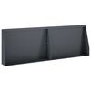 vidaXL Mur de sout&egrave;nement 2 pc 60 x 12 x 40 cm Acier Anthracite