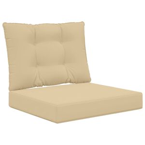 vidaXL Coussin de canap&eacute; d'ext&eacute;rieur 2 pcs Beige Polyester