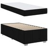 vidaXL Cadre de lit avec matelas Noir 90 x 200 cm tissu