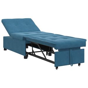 vidaXL Canap&eacute;-Lit Bleu 194 x 67 x 82 cm Velours