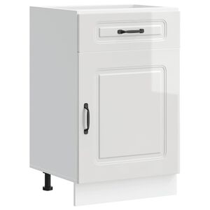 vidaXL Armoire de cuisine Kalmar blanc brillant bois ing&eacute;nierie