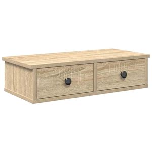 vidaXL &Eacute;tag&egrave;re murale avec tiroirs ch&ecirc;ne sonoma bois d'ing&eacute;nierie