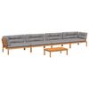 vidaXL Salon palette de jardin avec coussins 5pcs bois d'acacia massif