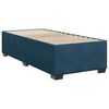 vidaXL Sommier &agrave; lattes de lit avec matelas bleu 90x190 cm velours