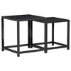 vidaXL Tables &agrave; th&eacute; 2 pcs MDF Noir