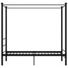 vidaXL Cadre de lit à baldaquin sans matelas noir métal 90x200 cm