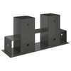 vidaXL Aide &agrave; l'empilement de bois de chauffage 12 pi&egrave;ces Anthracite