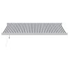 vidaXL Auvent r&eacute;tractable anthracite et blanc 4x3 m tissu et aluminium