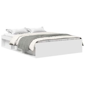 vidaXL Cadre de lit sans matelas blanc 160x200 cm