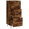 vidaXL Buffet Ch&ecirc;ne fum&eacute; 34,5x34x90 cm Bois d'ing&eacute;nierie