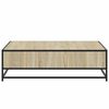 vidaXL Table basse chêne sonoma 100x100x30 cm bois d'ingénierie/métal