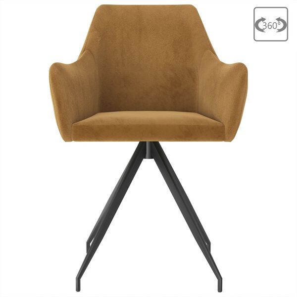 vidaXL Chaises &agrave; manger lot de 2 Marron Velours
