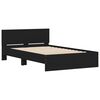 vidaXL Cadre de lit avec LED sans matelas noir 135x190 cm