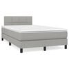 vidaXL Sommier &agrave; lattes de lit avec matelas Gris clair 120x200cm Tissu