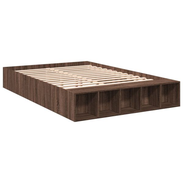 vidaXL Cadre de lit sans matelas ch&ecirc;ne marron 140x200 cm