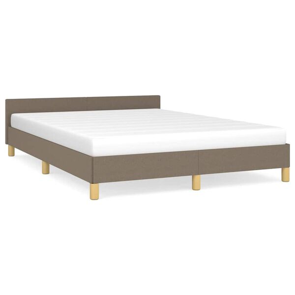 vidaXL Cadre de lit sans matelas taupe 140x200 cm tissu