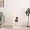 vidaXL Arbre &agrave; chat avec griffoirs en sisal cr&egrave;me 111 cm