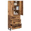 vidaXL Haut Armoire avec tiroir 2 pcs Bois Ancien 69,5 x 34 x 180 cm