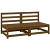 vidaXL Canap&eacute;s centraux de jardin 2 pcs marron miel bois de pin solide