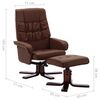 vidaXL Fauteuil inclinable avec repose-pied marron similicuir