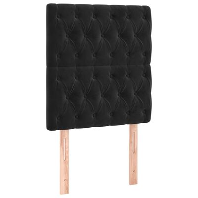 vidaXL Têtes de lit 2 pcs Noir 80x7x78/88 cm Velours