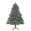 vidaXL Sapin de No&euml;l artificiel Vert 240 cm PVC, plastique et acier