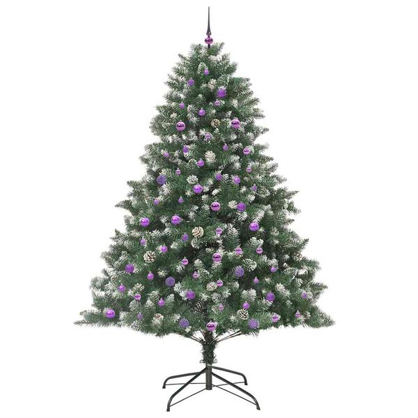 vidaXL Sapin de No&euml;l artificiel Vert 240 cm PVC, plastique et acier