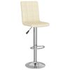 vidaXL Tabouret de bar Cr&egrave;me Tissu