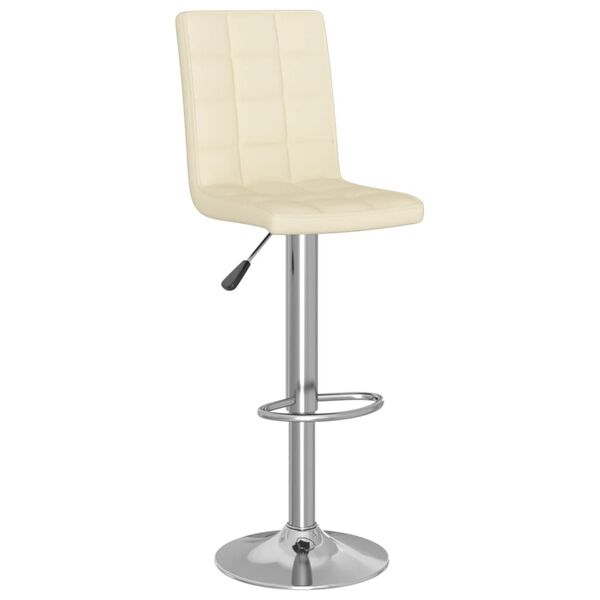 vidaXL Tabouret de bar Cr&egrave;me Tissu