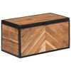 vidaXL Boîte de rangement 60x30x30 cm bois massif d'acacia et fer