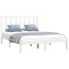 vidaXL Cadre de lit sans matelas blanc bois de pin massif 140x200 cm