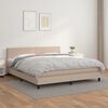 vidaXL Sommier &agrave; lattes de lit avec matelas Cappuccino 180x200 cm