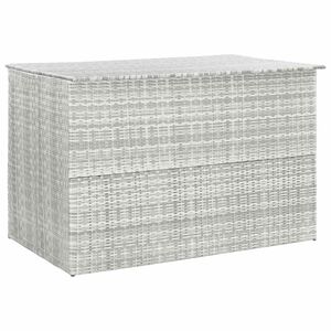 vidaXL Bo&icirc;te de rangement de jardin gris clair 150x100x100 cm rotin