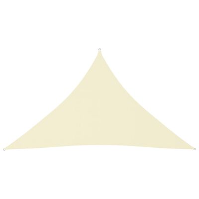 vidaXL Voile de parasol tissu oxford triangulaire 5x5x6 m crème