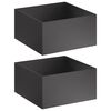 vidaXL Cache-pot de jardin 2 pc Noir 100 x 100 x 40 cm