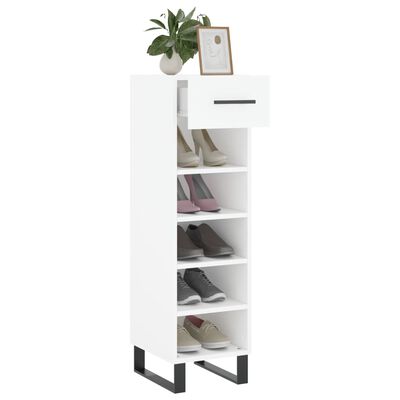 vidaXL Armoire à chaussures blanc 30x35x105 cm bois d'ingénierie